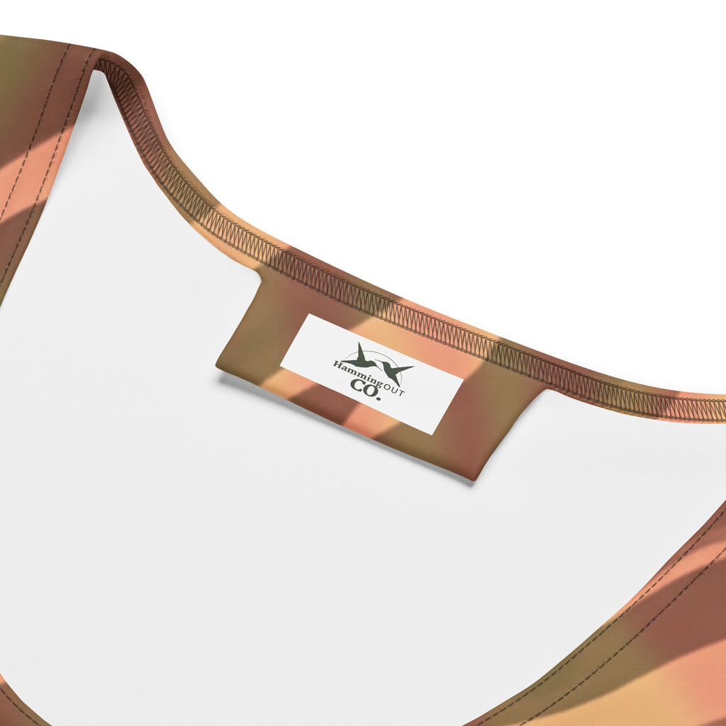 Brown Zebra Crop Top With Logo HammingOut Utah Brand Mountainwear Activewear