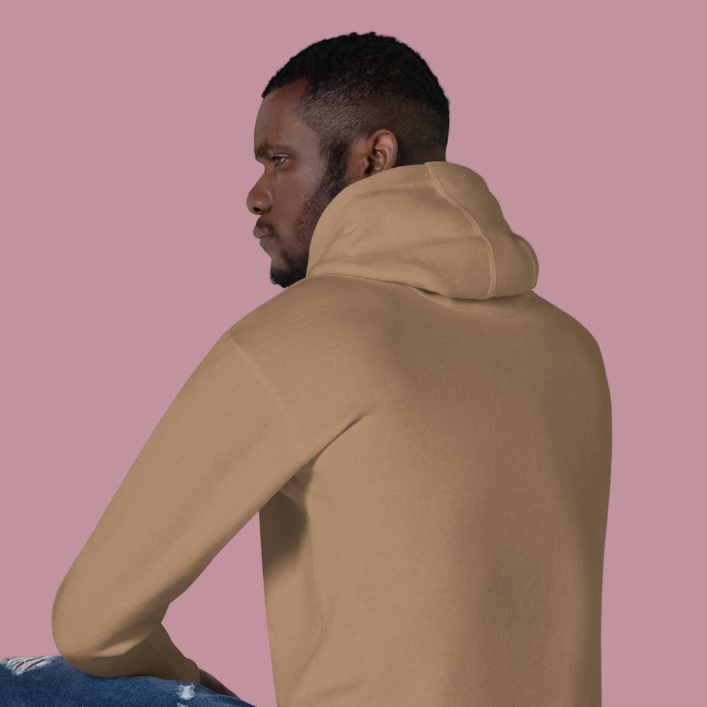 Fly Fishing Hoodie Tan Back