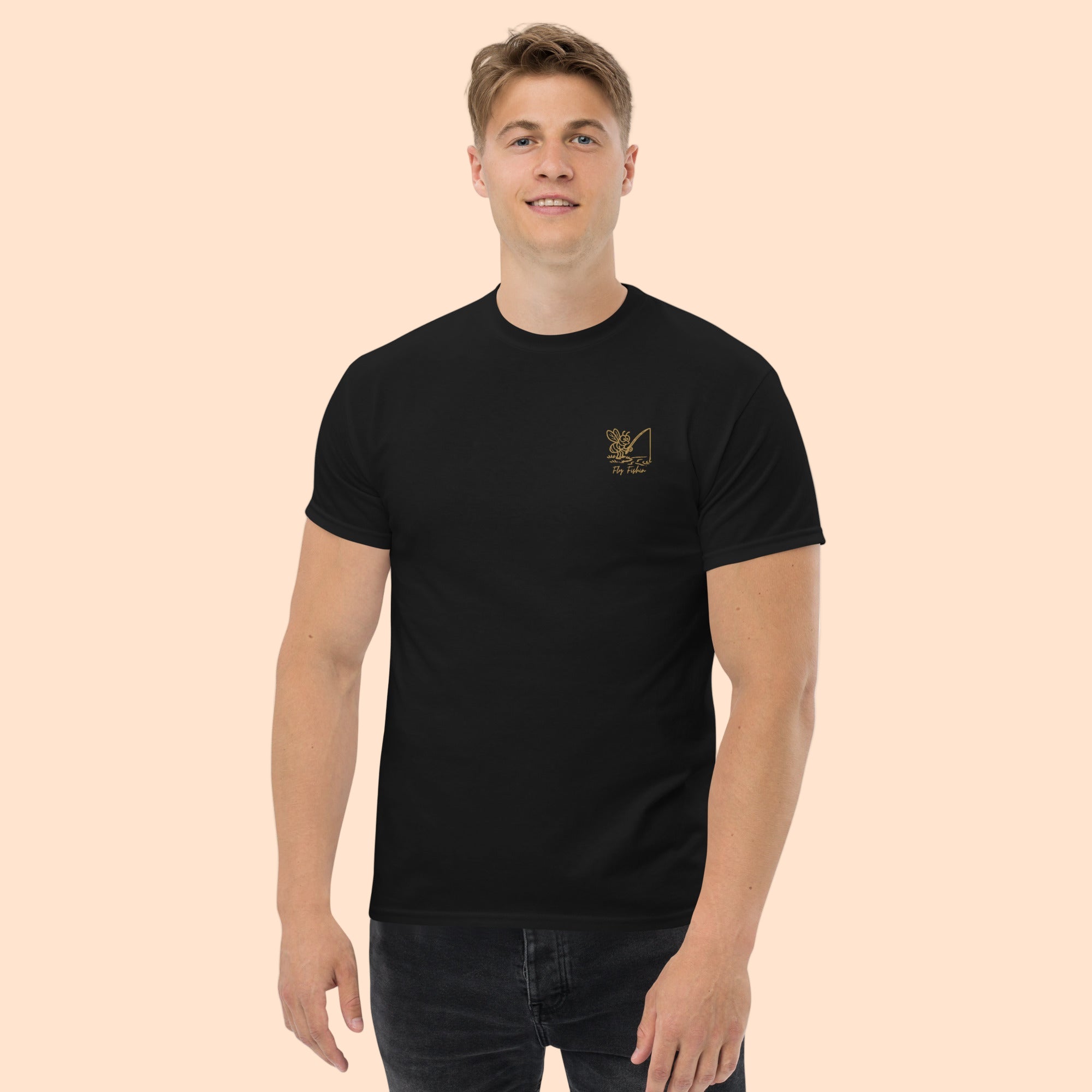 Fly Fishing T-Shirt Black Front