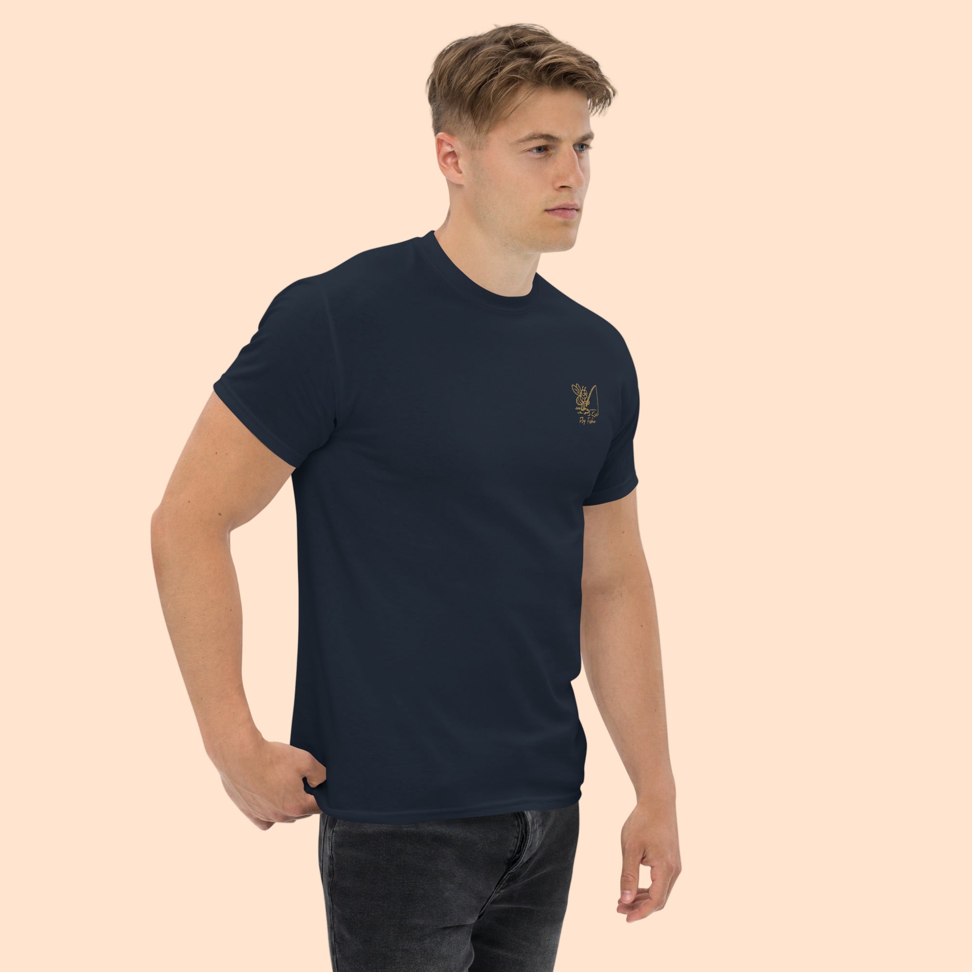 Fly Fishing T-Shirt Navy FrontSide