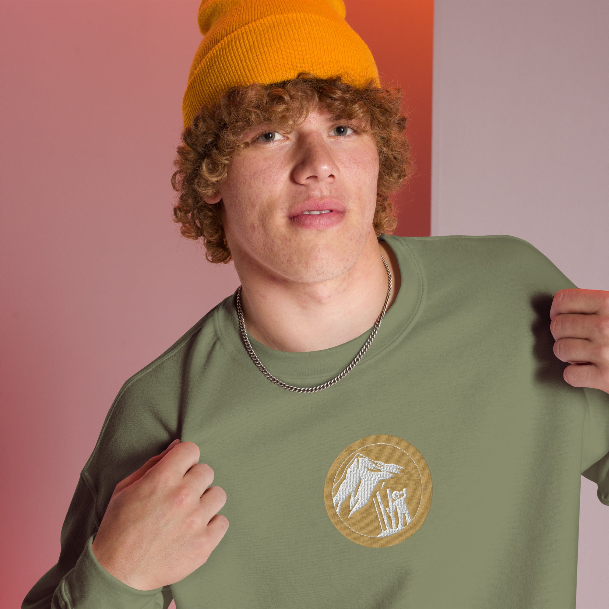 HammedUp Crew Neck - Light Green Front