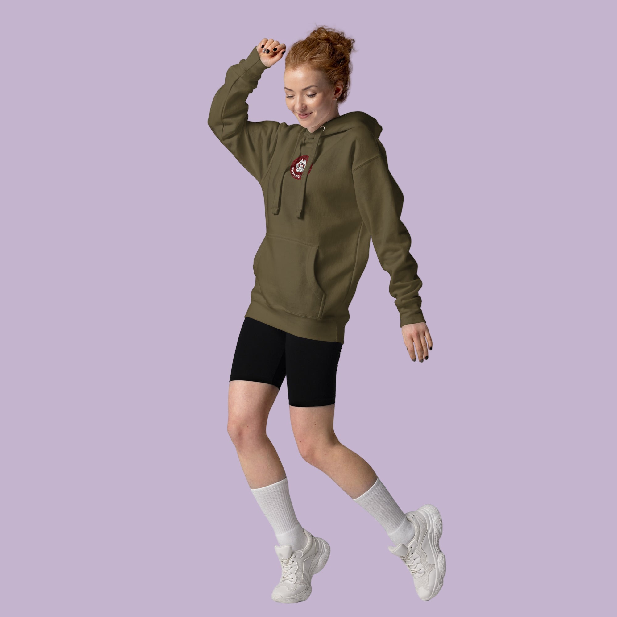 Hamming Patrol Sweatshirt - Front Angle Army Green