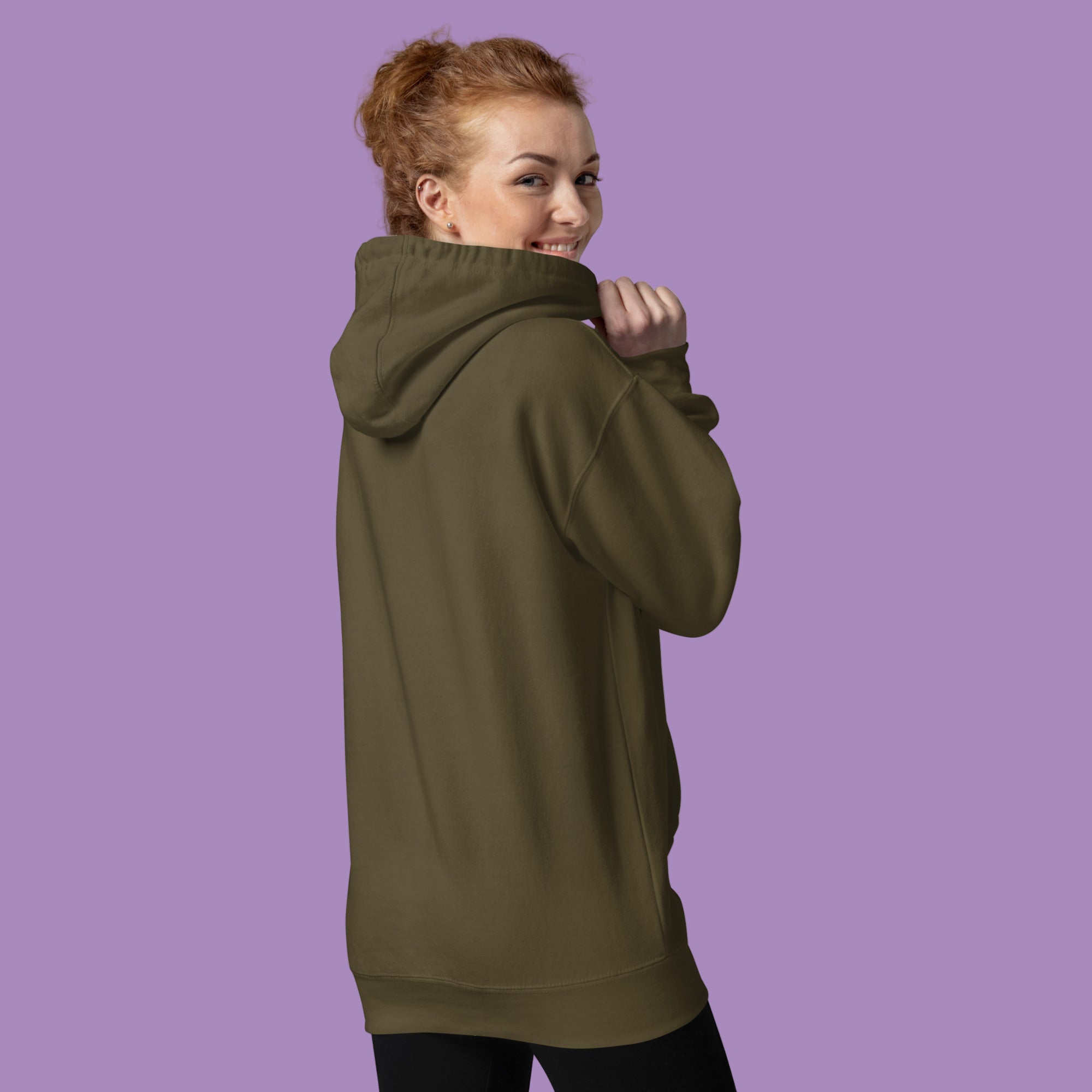 Hamming Patrol Sweatshirt - Back View Dark Green
