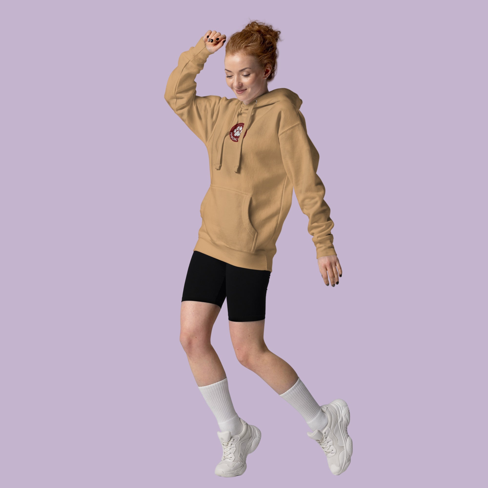 Hamming Patrol Sweatshirt - Front Angle Light Tan
