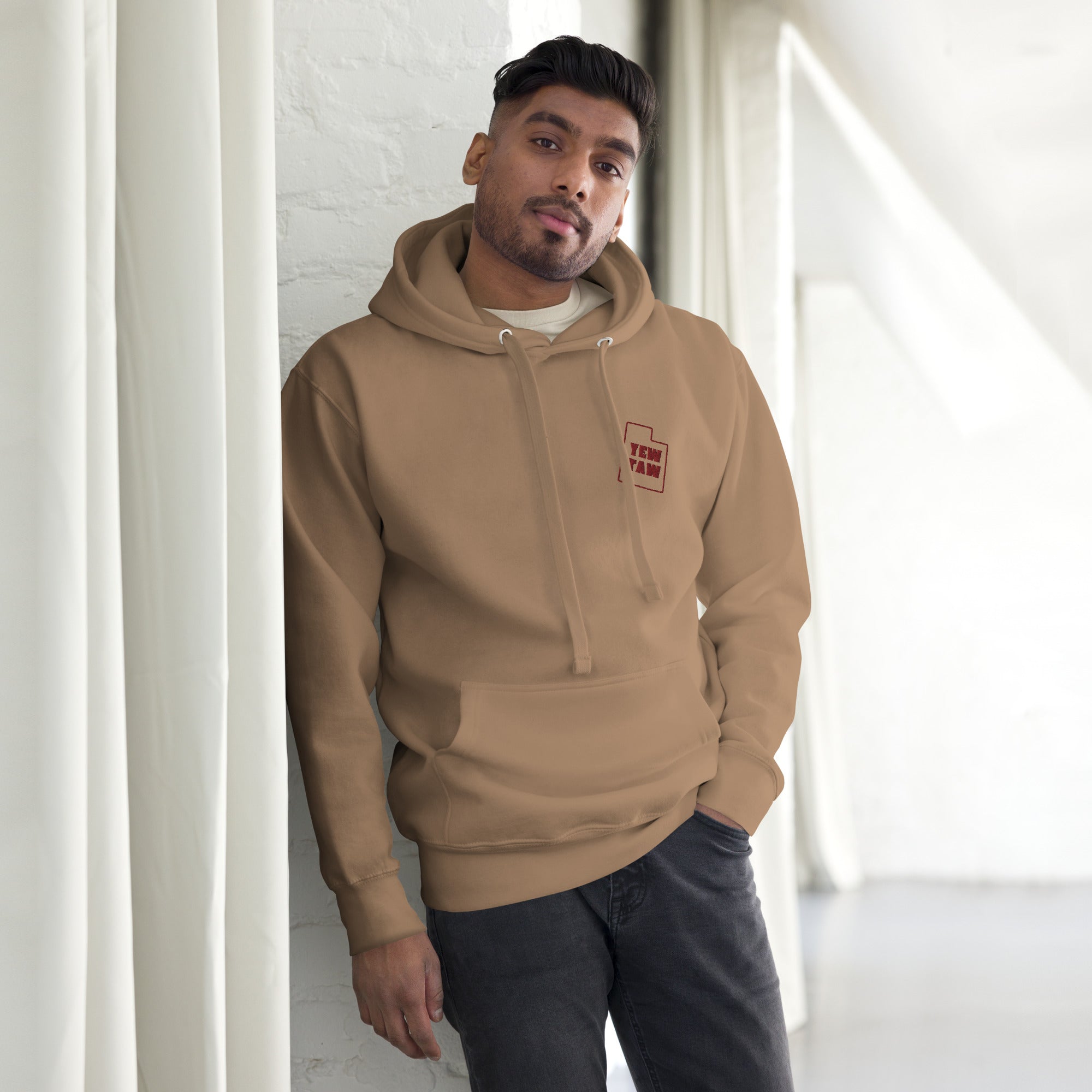YEWTAW Sweatshirt - Dark Tan Front View
